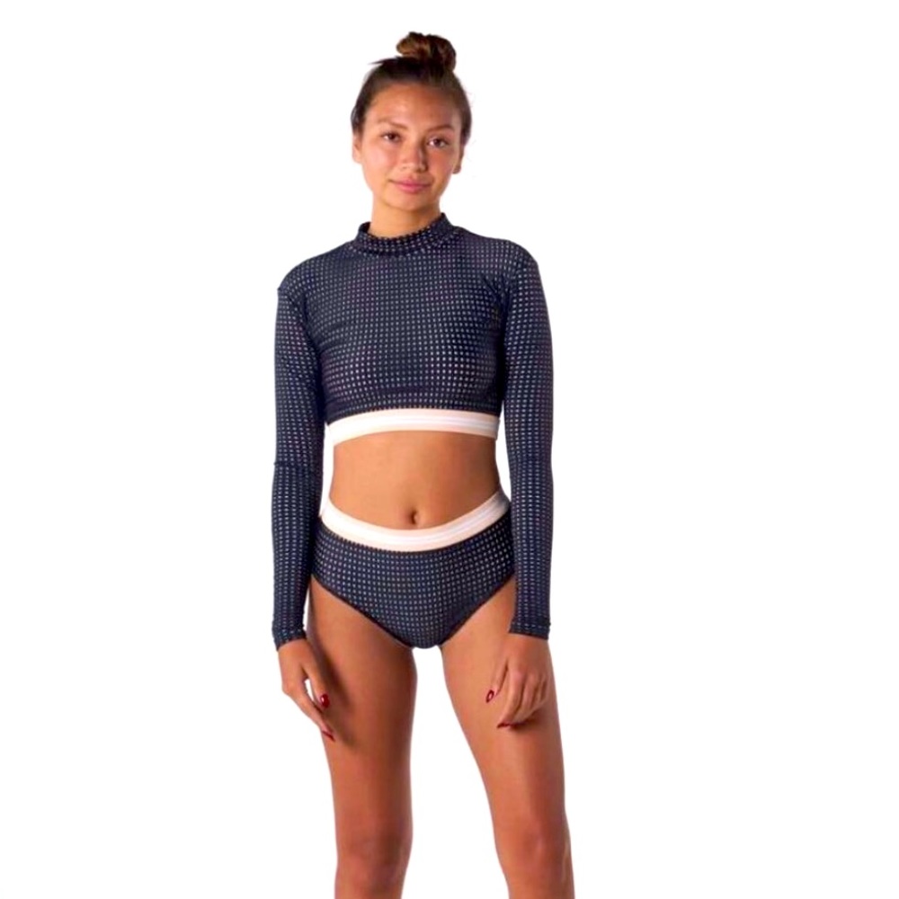 Acacia Swimwear G- Land Mesh Bottoms- Washed Black